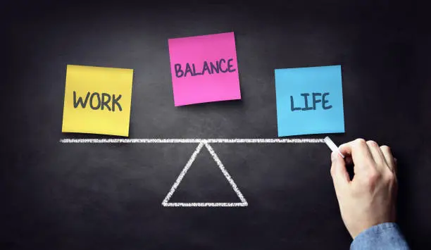 Adult setting boundaries around work and personal time